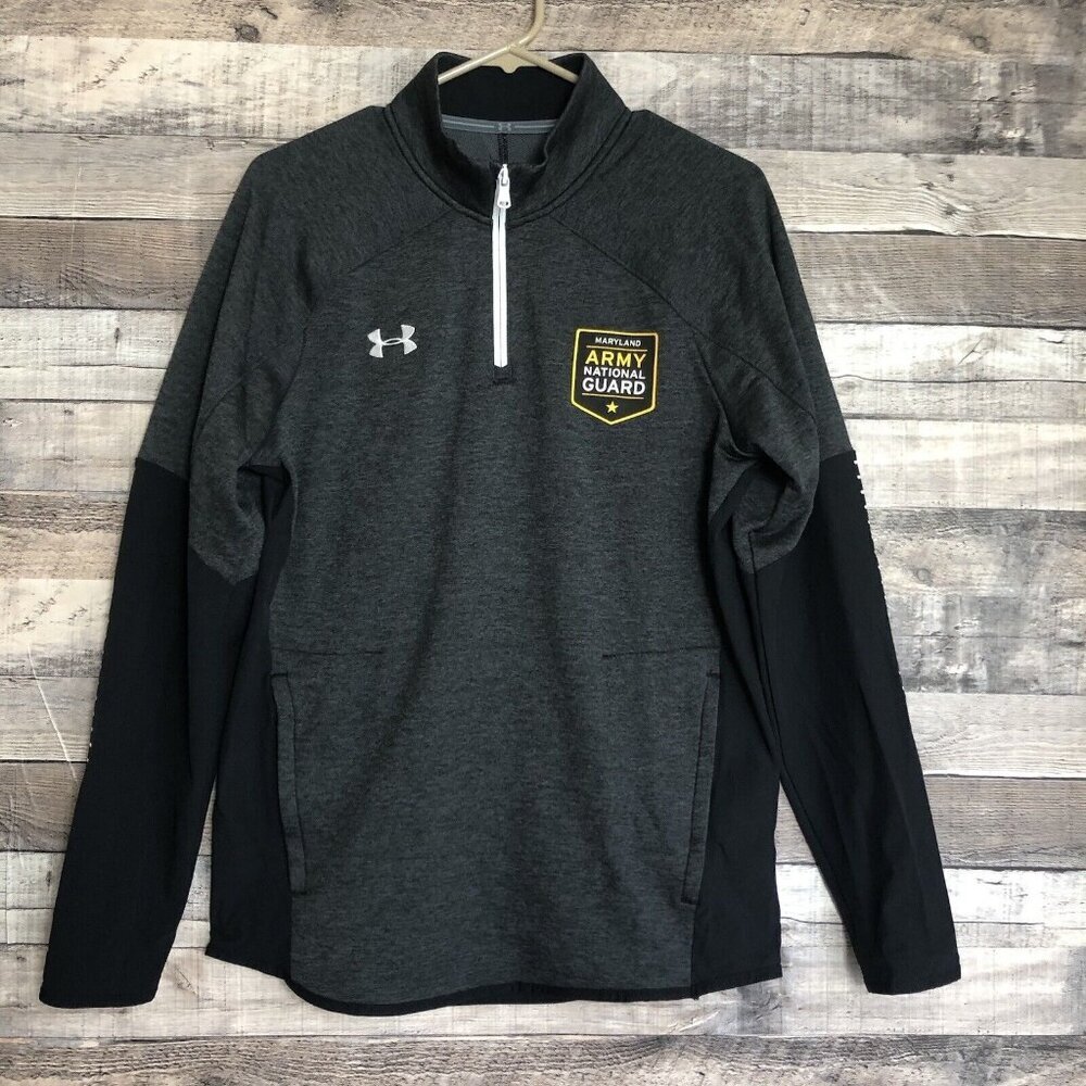 Under Armour Men Qualifier Hybrid 1/4 Zip Pullover Coldgear MD National Guard S